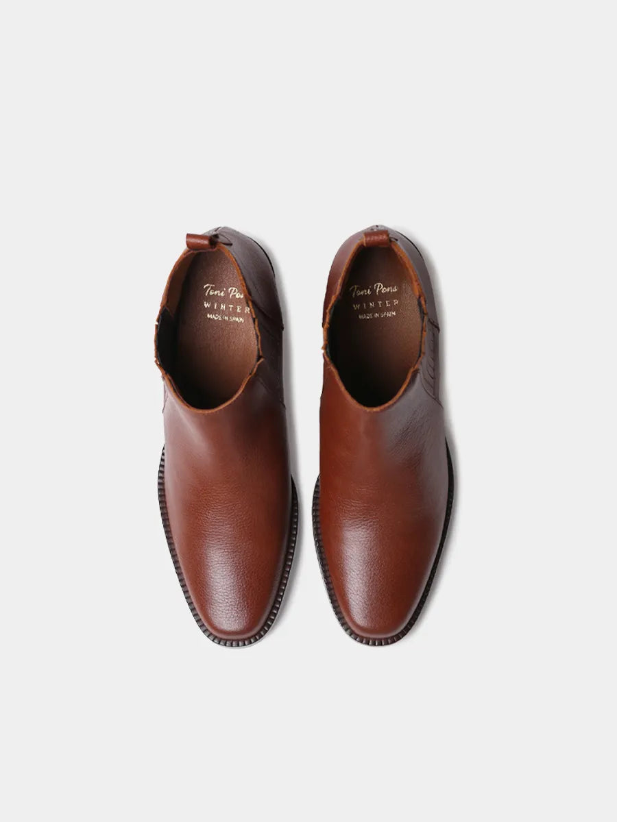 Botín de mujer en piel con elásticos y tacón | UTIEL