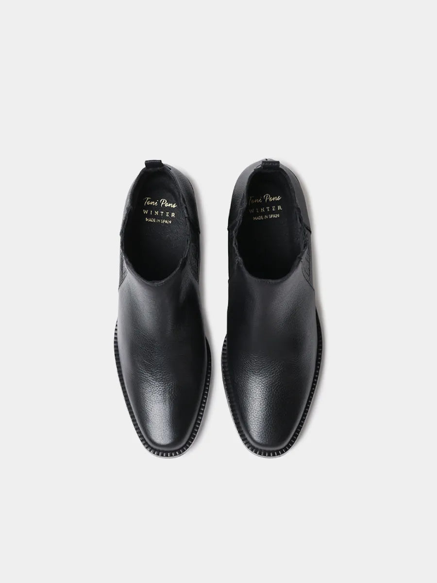 Botín de mujer en piel con elásticos y tacón | UTIEL