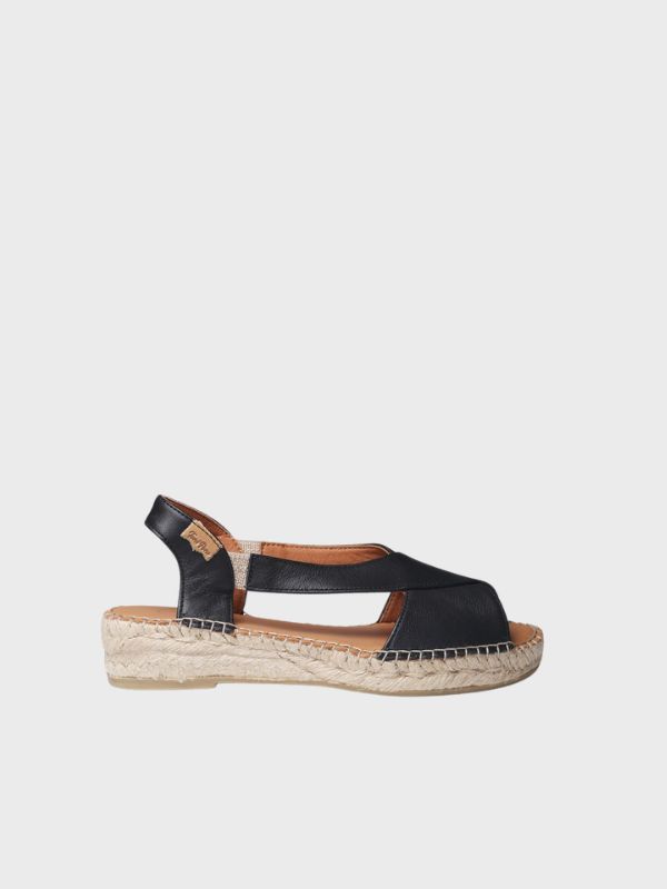 Sandalias de mujer en piel con tiras cruzadas | ELDA-P