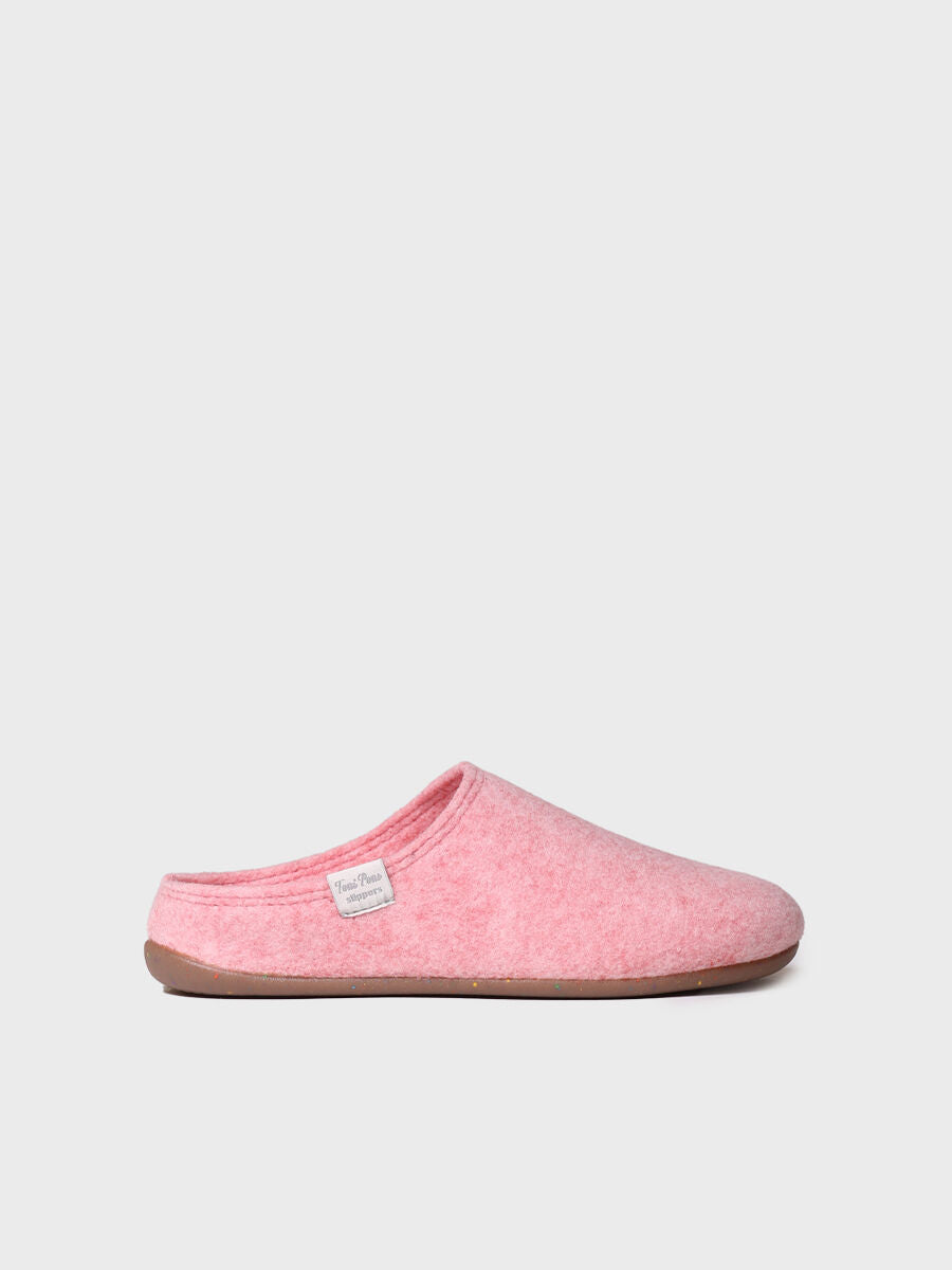 Pantuflas para mujer en color rosa - MONA-FR